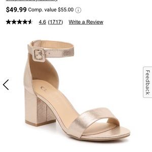 Gold heeled sandals
